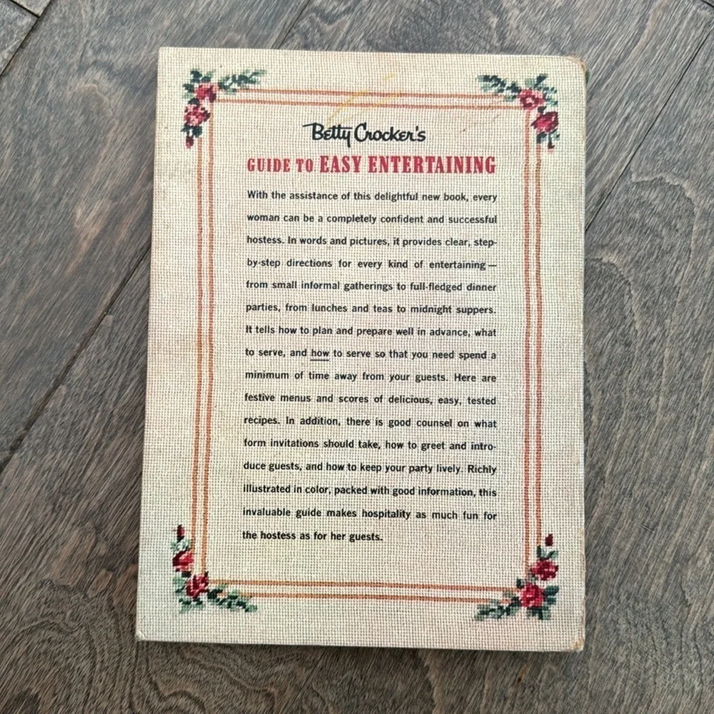 Betty Crockers Vintage Guide To Easy Entertaining Cookbook First Edition 1959